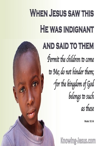 Mark 10:14 Let The Children Come To Me (sage)